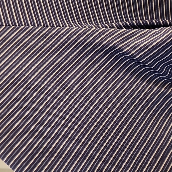 NWOT ROUNDTREE & YORKE PERFORMANCE POLO SHIRT BLUE BLACK WHITE STRIPES 2XB - Picture 5 of 6